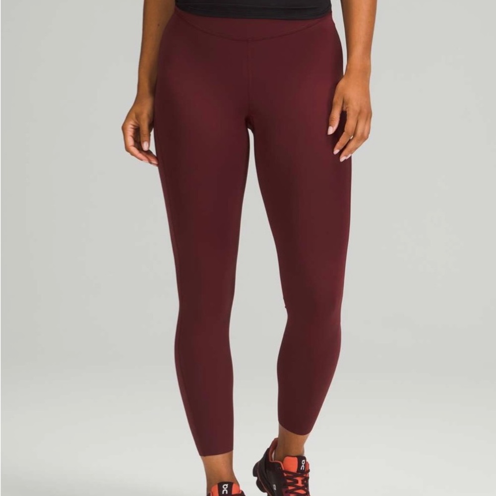 lululemon athletica Base Pace High Rise Tight 25” Red Merlot -Size 18